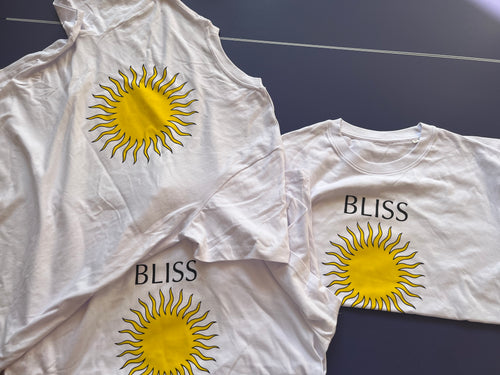 BLISS Sun T-Shirt (White) - Premium Organic Cotton